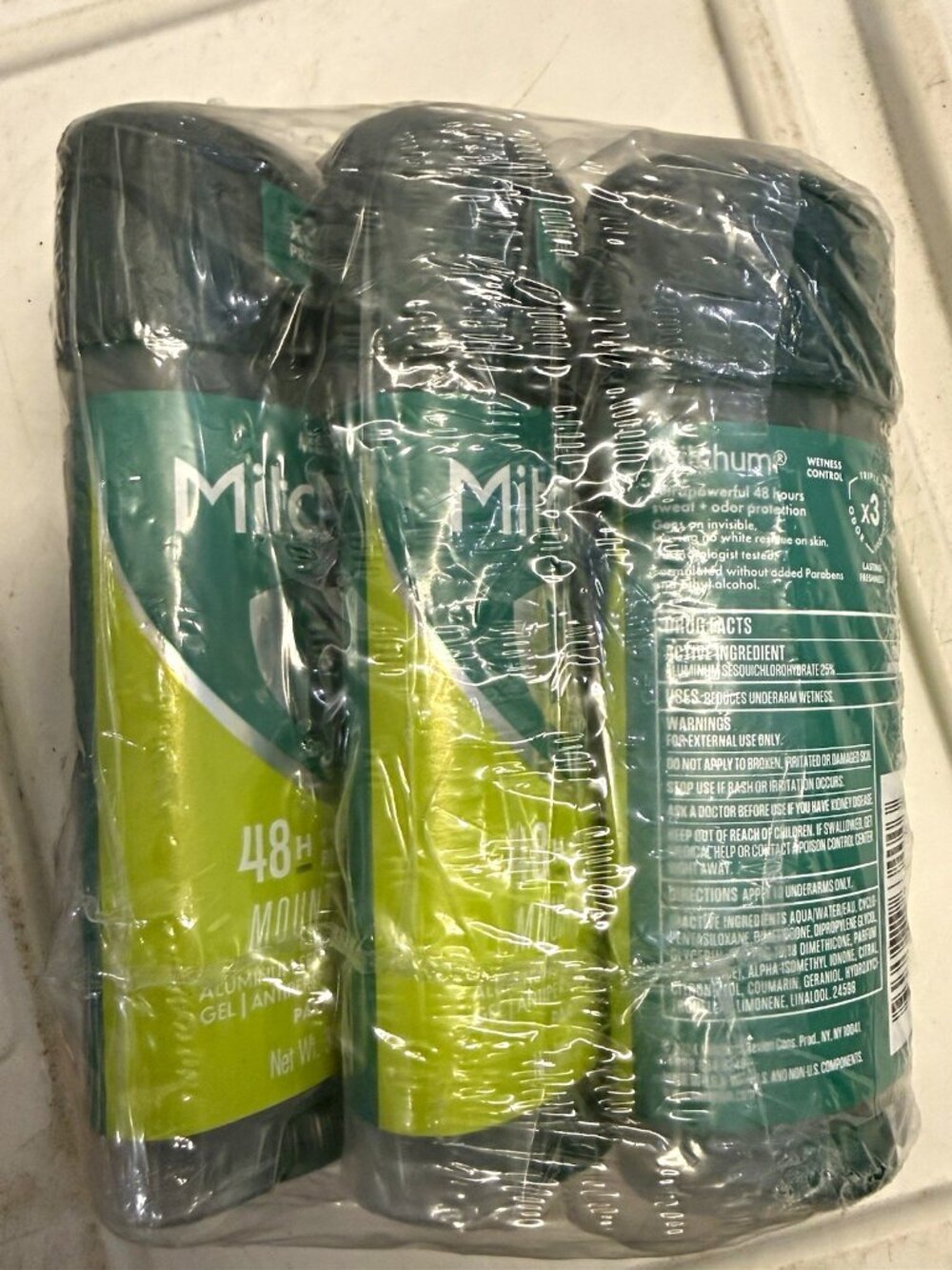 Mitchum Men 48HR Antiperspirant Deodorant Gel Mountain Air lot of 3